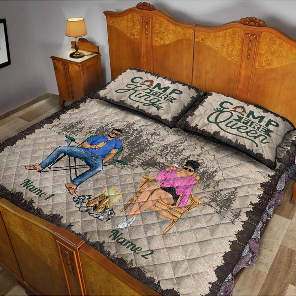 Campingpaar – Personalisiertes Camping-Bettdecken-Set für Paare