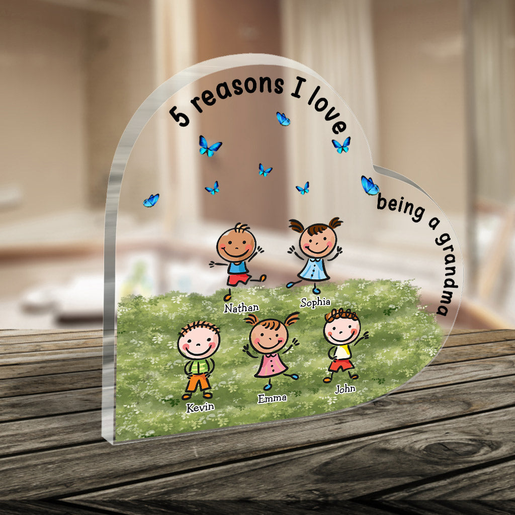 Liebe Oma sein – Geschenk für Oma, Mama, Tante, Opa – Personalisierte Acrylplakette in individueller Form
