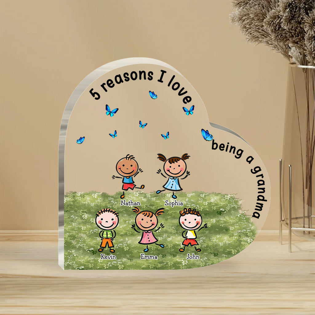 Liebe Oma sein – Geschenk für Oma, Mama, Tante, Opa – Personalisierte Acrylplakette in individueller Form