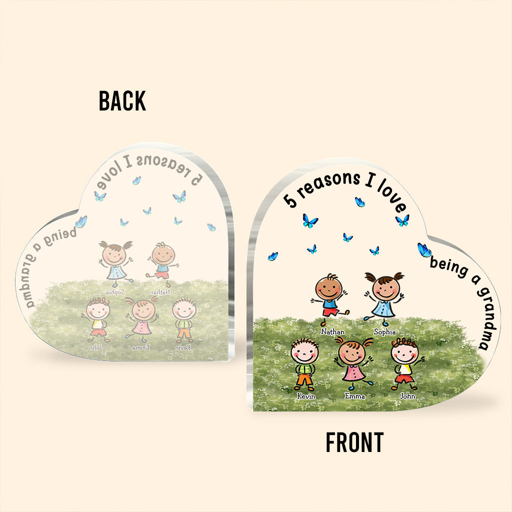 Liebe Oma sein – Geschenk für Oma, Mama, Tante, Opa – Personalisierte Acrylplakette in individueller Form