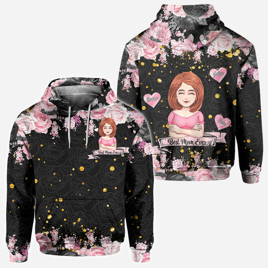 Beste Mama aller Zeiten – Personalisiertes Muttertags-T-Shirt und Hoodie mit dem Aufdruck „Mama“.