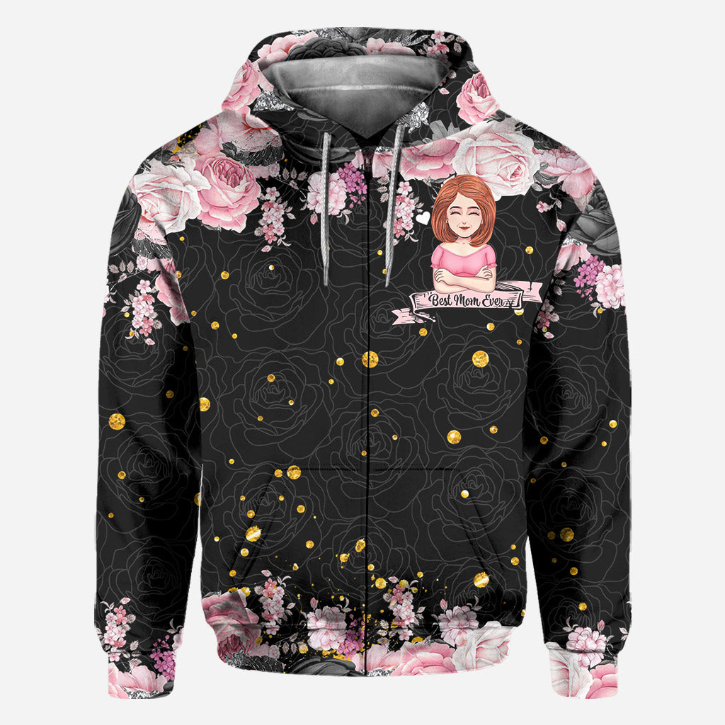 Beste Mama aller Zeiten – Personalisiertes Muttertags-T-Shirt und Hoodie mit dem Aufdruck „Mama“.