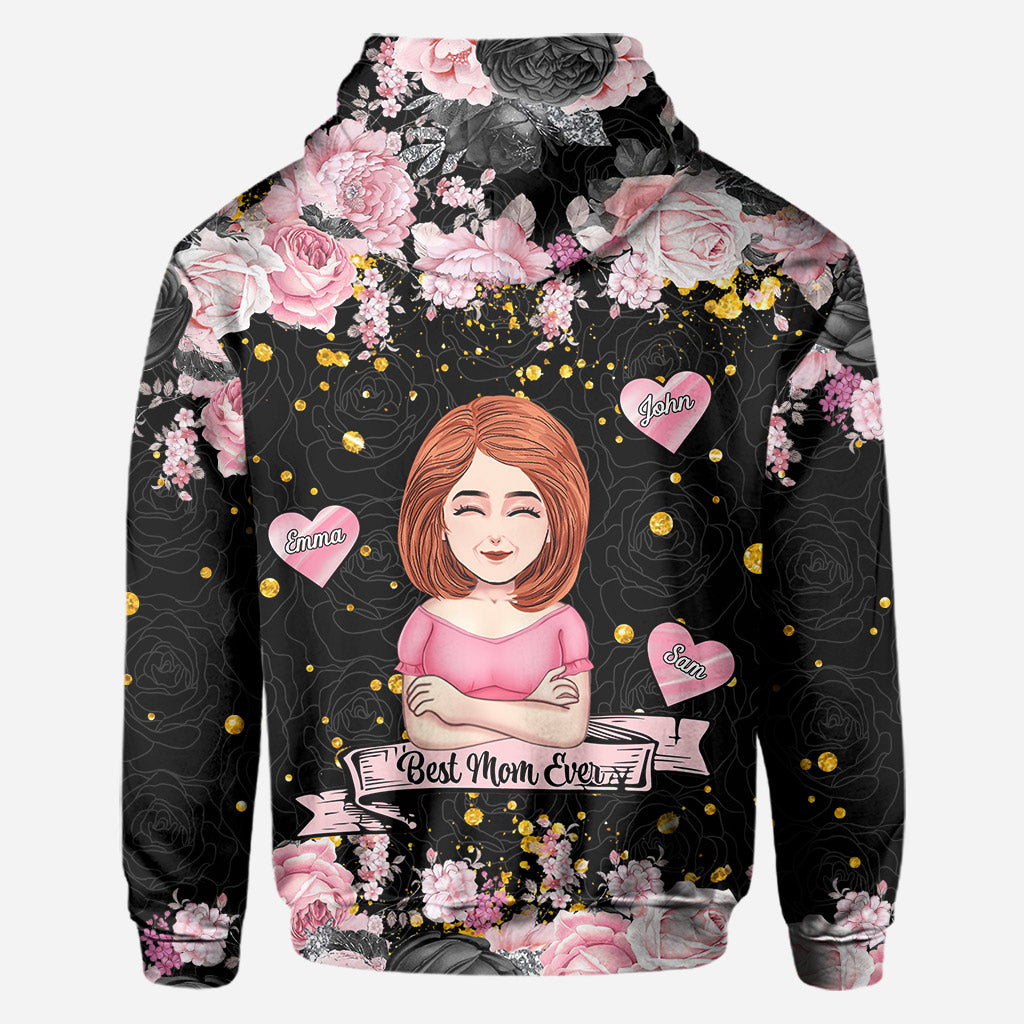 Beste Mama aller Zeiten – Personalisiertes Muttertags-T-Shirt und Hoodie mit dem Aufdruck „Mama“.