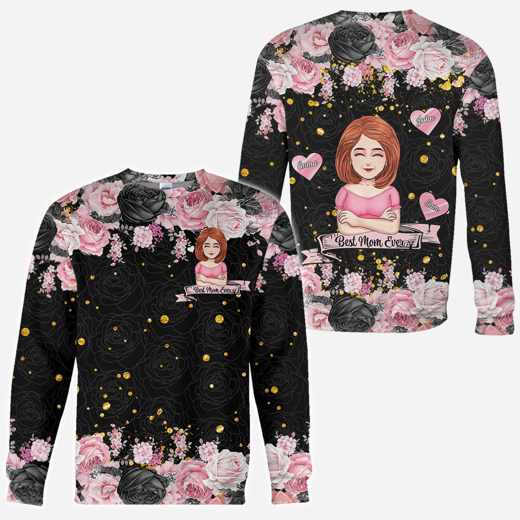 Beste Mama aller Zeiten – Personalisiertes Muttertags-T-Shirt und Hoodie mit dem Aufdruck „Mama“.