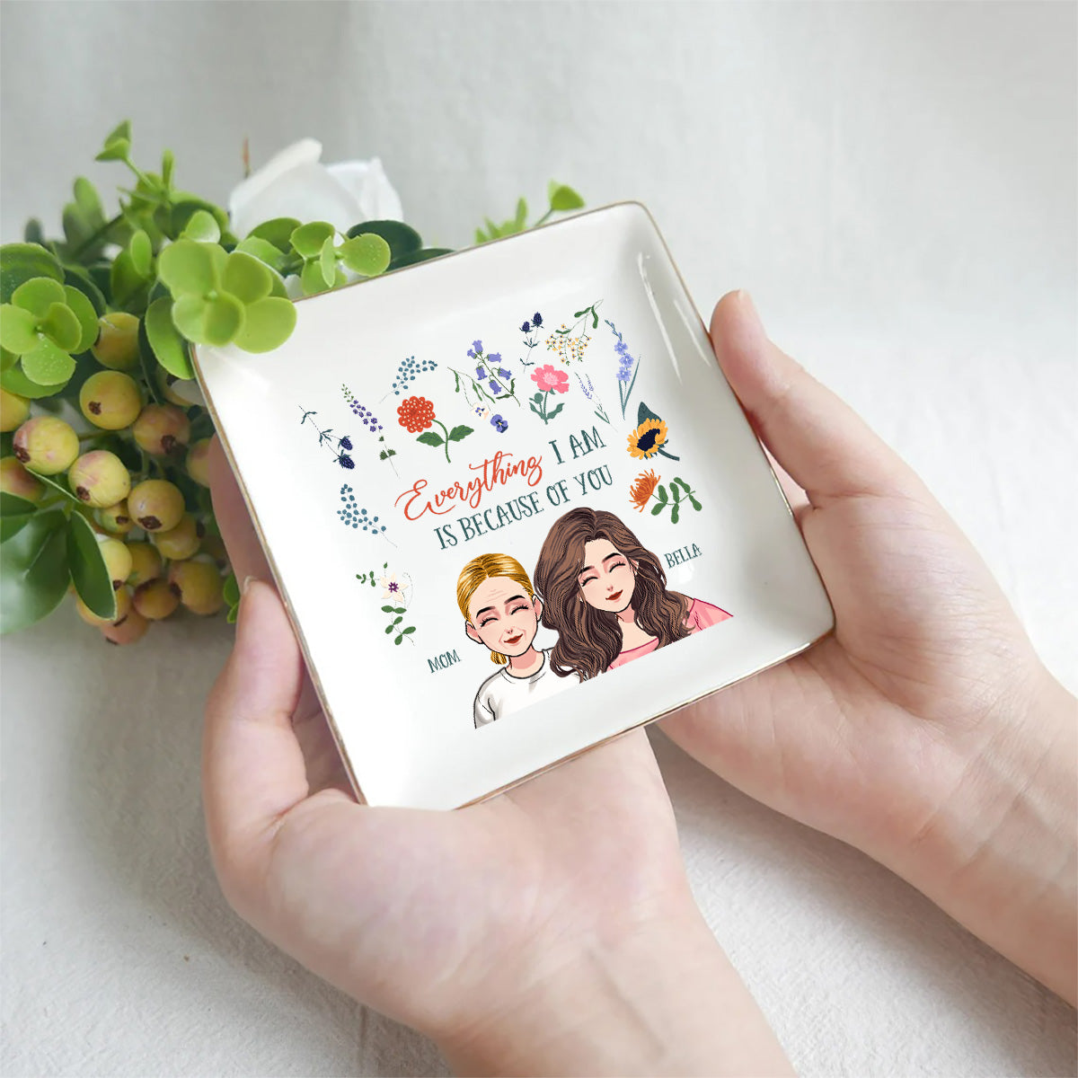 Alles, was ich bin – Geschenk für Mama, Oma, Tochter, Sohn, Enkelin, Enkel – Personalisierte Schmuckschale