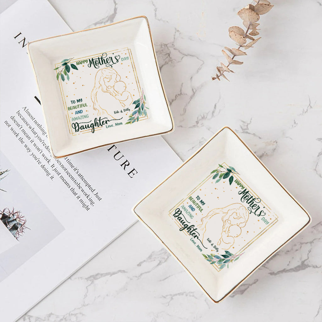 Alles Gute zum Muttertag an meine wundervolle Tochter – personalisierte Schmuckschale zum Muttertag
