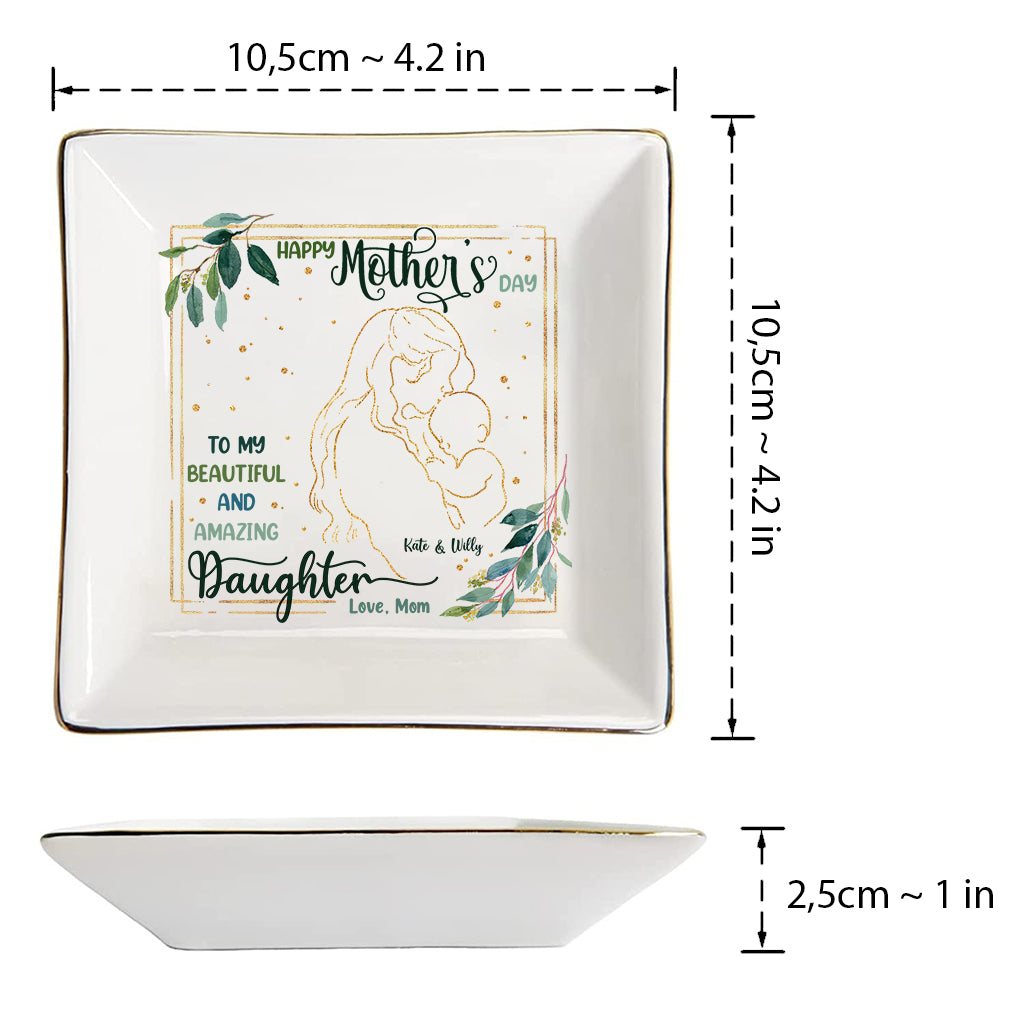 Alles Gute zum Muttertag an meine wundervolle Tochter – personalisierte Schmuckschale zum Muttertag