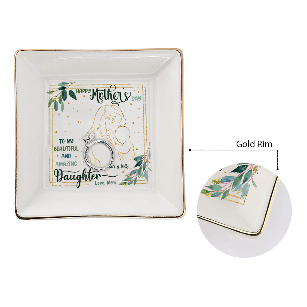 Alles Gute zum Muttertag an meine wundervolle Tochter – personalisierte Schmuckschale zum Muttertag