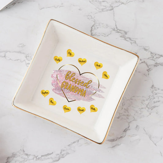 Gesegnete Oma – Geschenk für Mama, Oma – Personalisierte Schmuckschale
