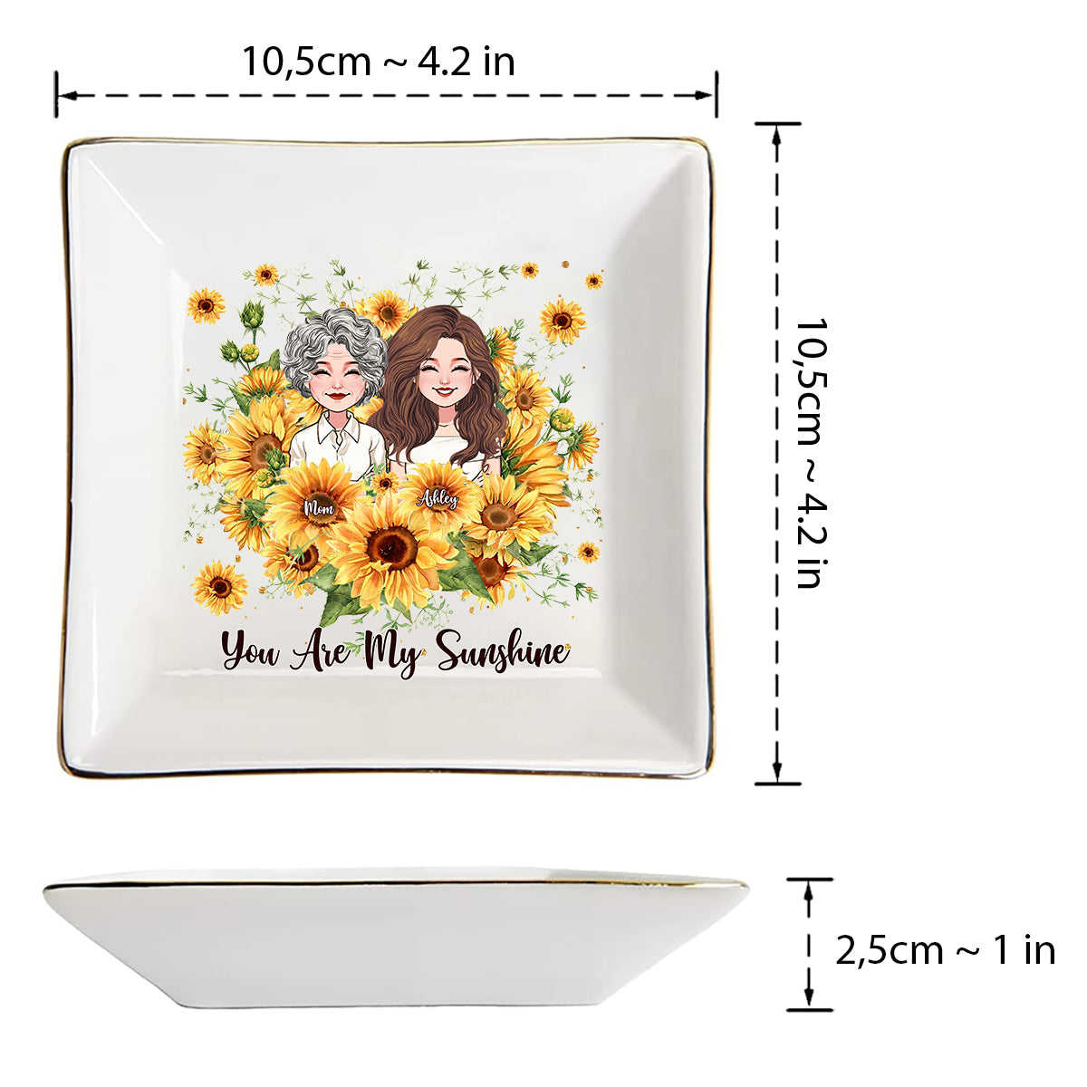 Du bist mein Sonnenschein – Personalisierte Schmuckschale zum Muttertag