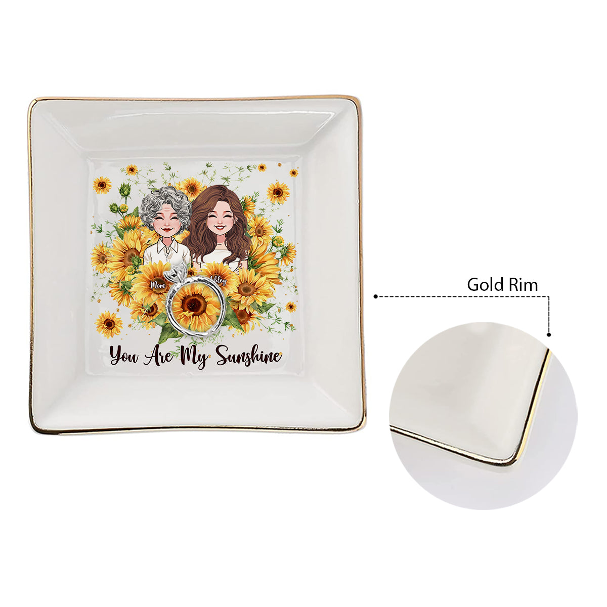 Du bist mein Sonnenschein – Personalisierte Schmuckschale zum Muttertag