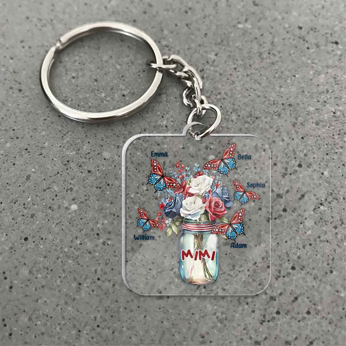 Happiness Is Being A Grandma - Personalized Grandma Transparent Keychain