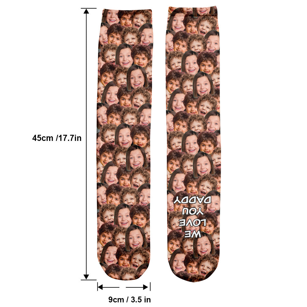 Ich liebe dich, Papa – Geschenk für Papa, Oma, Opa, Mama, Onkel, Tante, Bruder, Schwester, Sohn, Tochter, Enkelin, Enkel, Ehemann, Ehefrau, Freund, Freundin – Personalisierte Socken