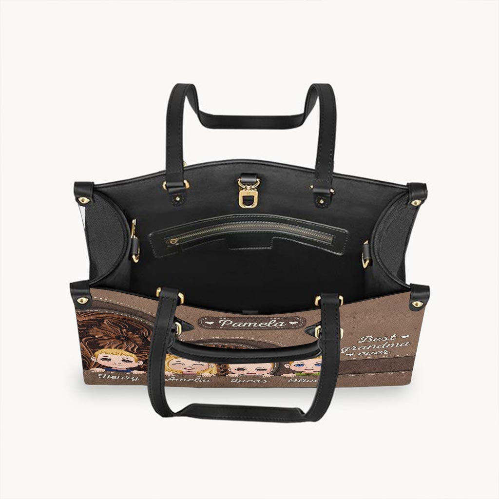 Die beste Oma aller Zeiten – personalisierte Oma-Lederhandtasche