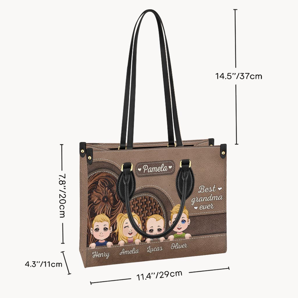 Die beste Oma aller Zeiten – personalisierte Oma-Lederhandtasche