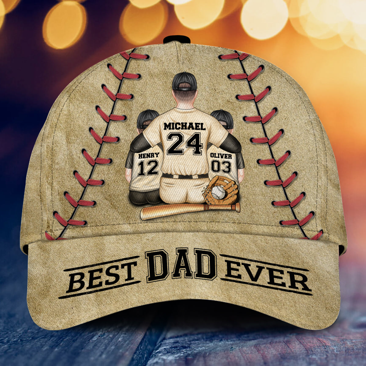 Bester Papa aller Zeiten – Personalisierte Baseball-Klassiker-Kappe