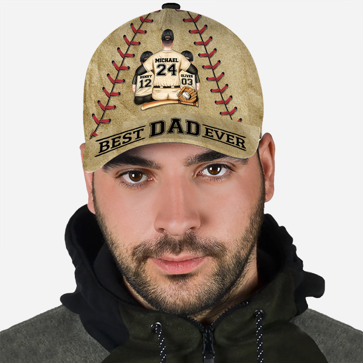 Bester Papa aller Zeiten – Personalisierte Baseball-Klassiker-Kappe