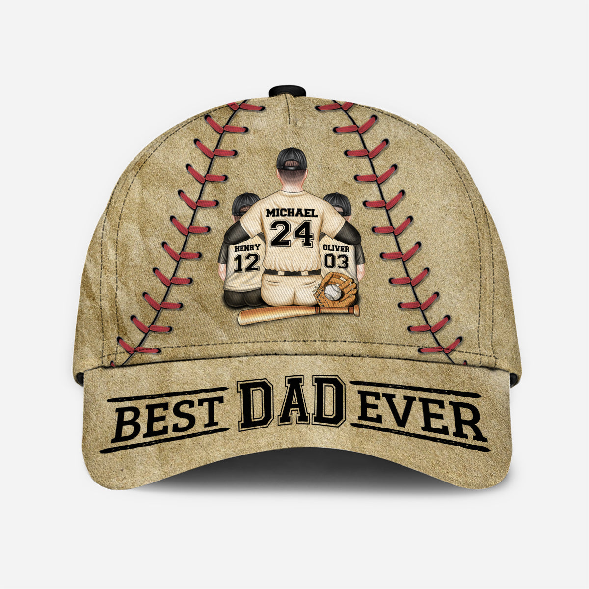 Bester Papa aller Zeiten – Personalisierte Baseball-Klassiker-Kappe