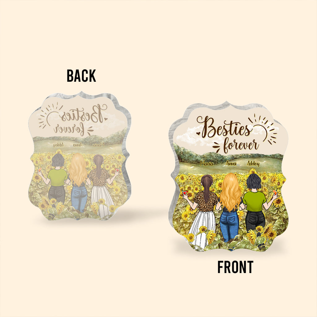 Beste Freundin für immer – Geschenk für die beste Freundin der Schwester – Personalisierte Acrylplakette in individueller Form