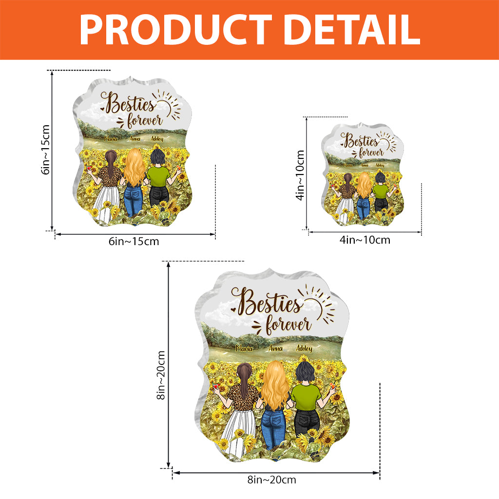 Beste Freundin für immer – Geschenk für die beste Freundin der Schwester – Personalisierte Acrylplakette in individueller Form