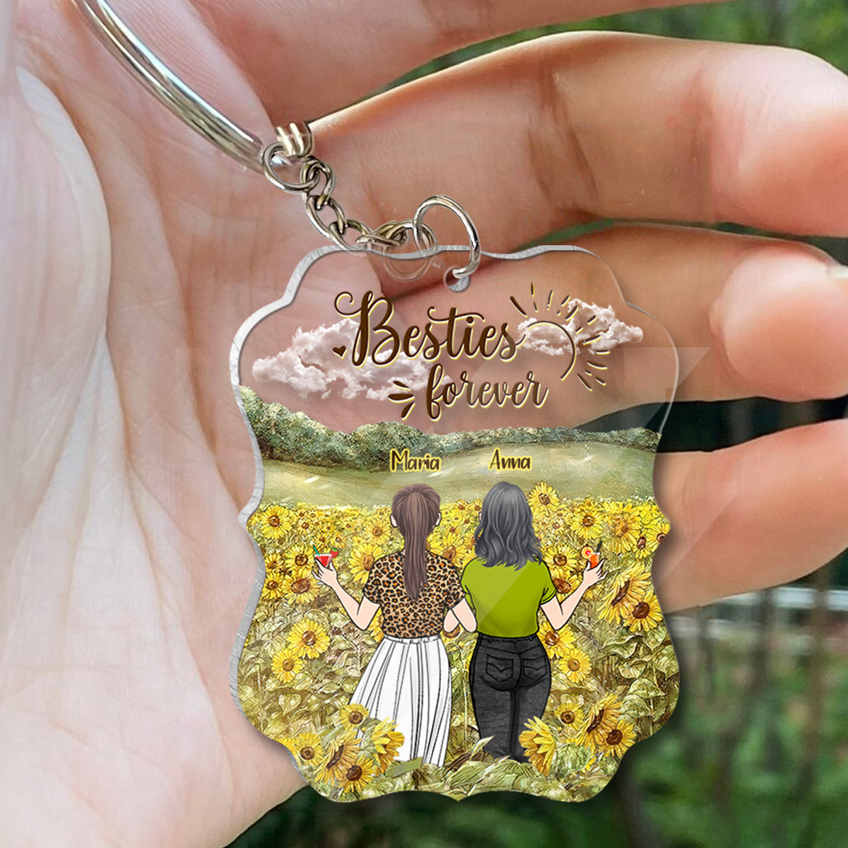 Bestie Forever - Bestie gift for sister - Personalized Keychain