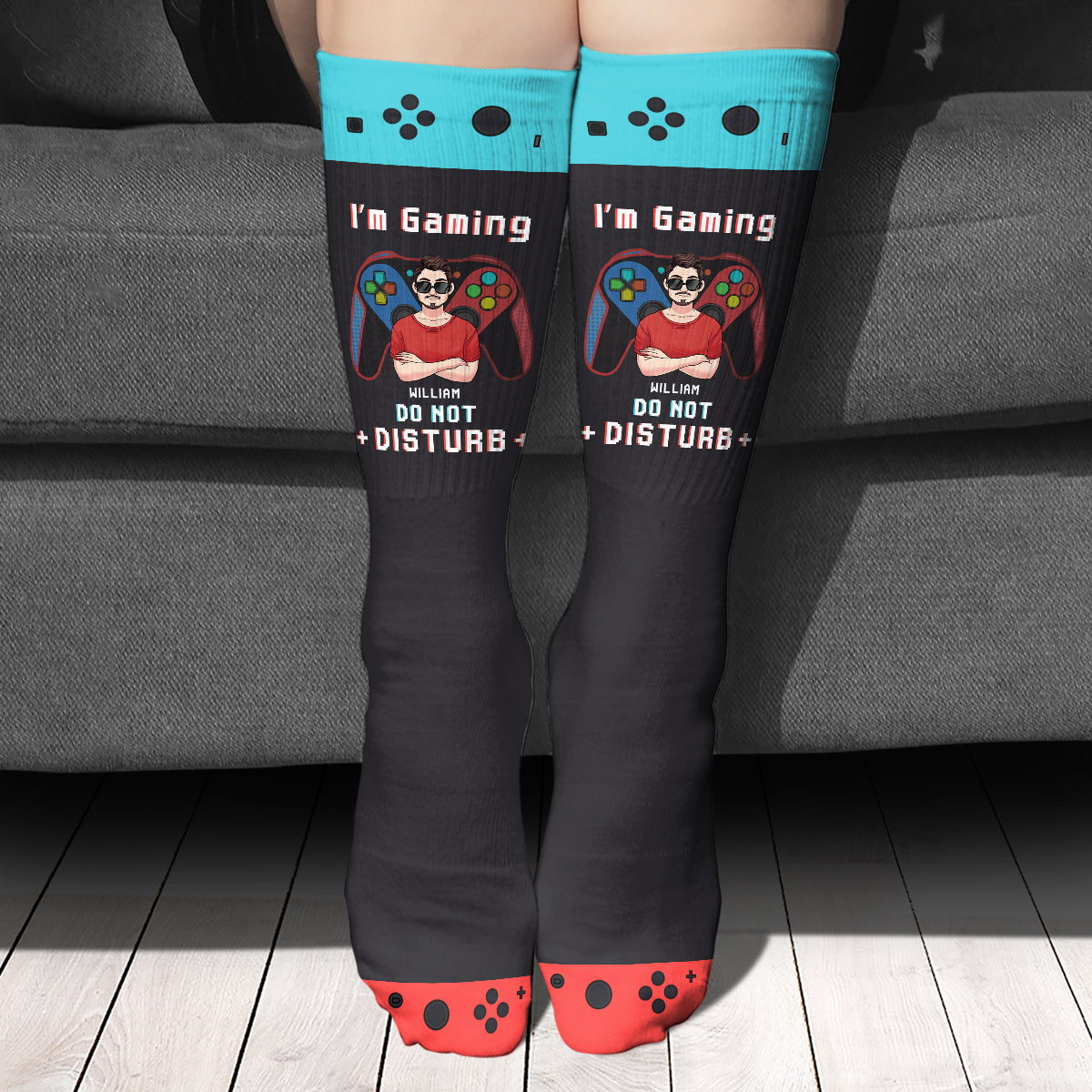 Nicht stören, ich spiele – personalisierte Videospiel-Socken
