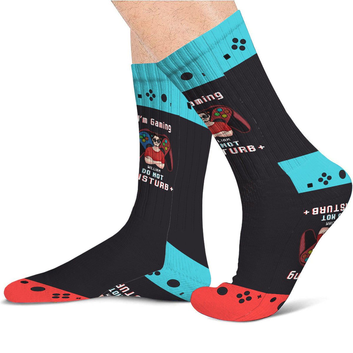 Nicht stören, ich spiele – personalisierte Videospiel-Socken