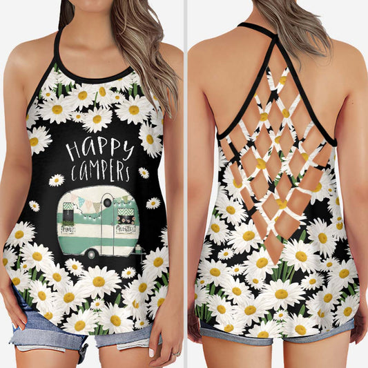 Happy Camper Cross Tank Top