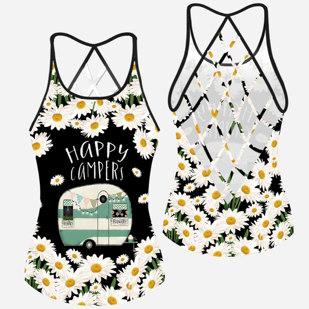 Happy Camper Cross Tank Top