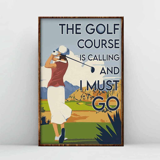 Das inspirierende Golfplatz-Poster
