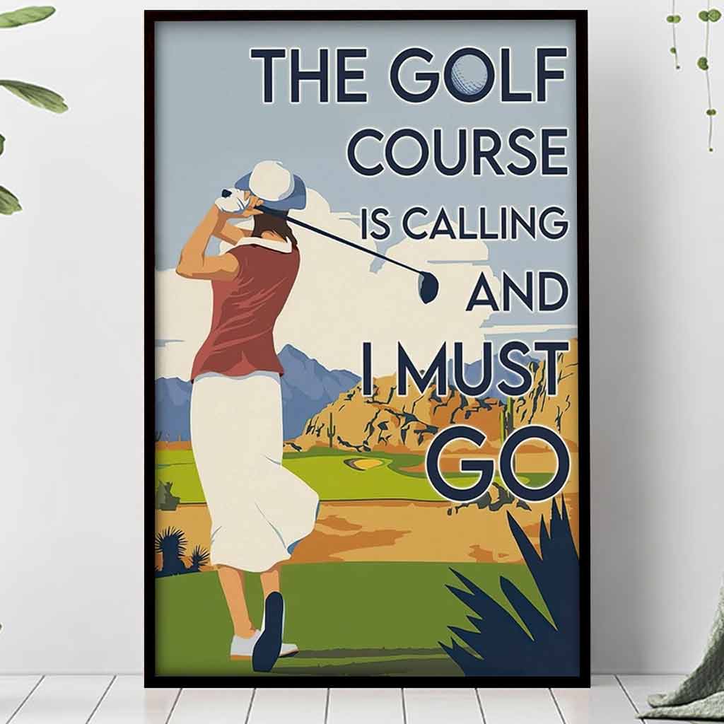Das inspirierende Golfplatz-Poster