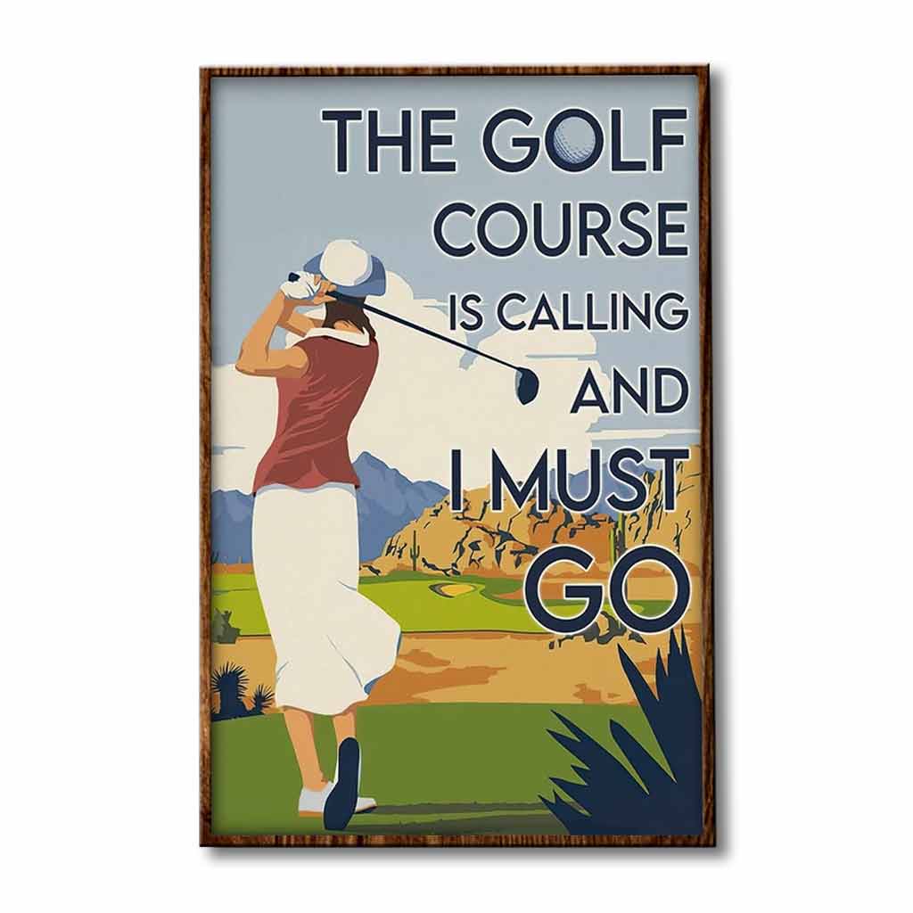 Das inspirierende Golfplatz-Poster