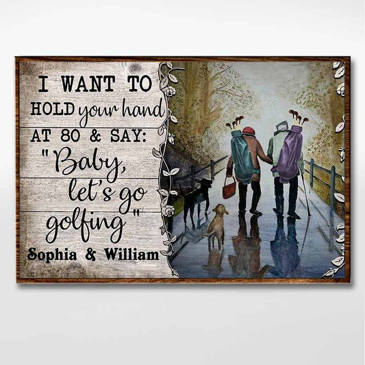 Baby Let's Go - Personalisiertes Golfposter 062021