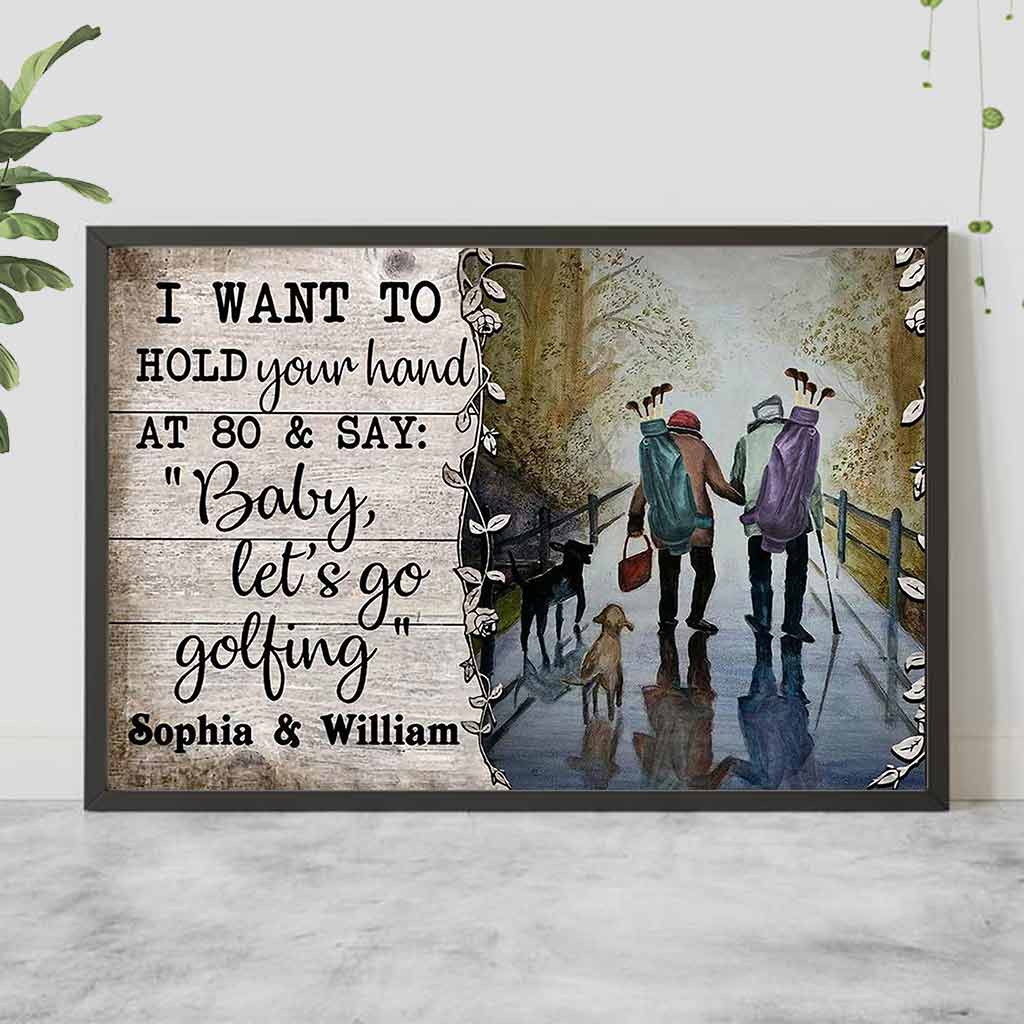Baby Let's Go - Personalisiertes Golfposter 062021