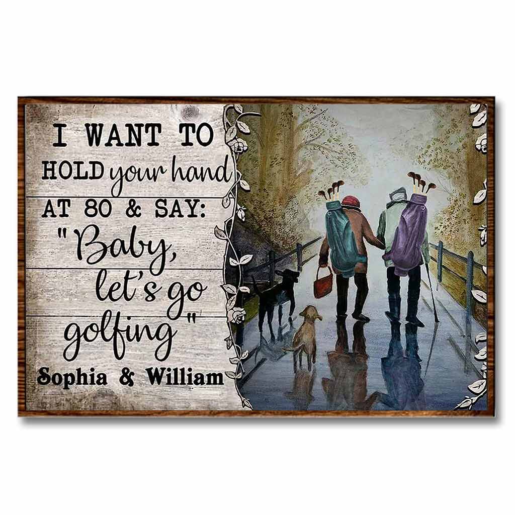 Baby Let's Go - Personalisiertes Golfposter 062021