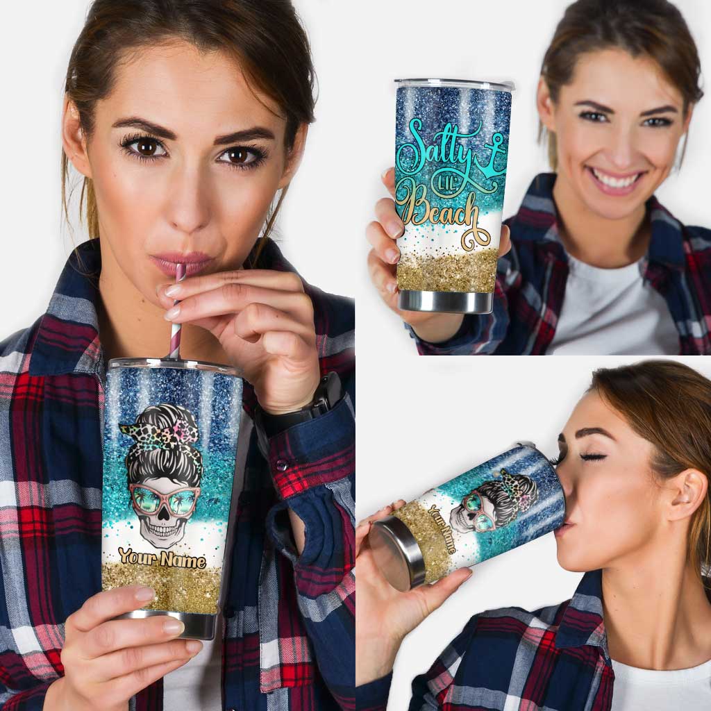 Salty Lil' Beach - Personalized Sea Lover Tumbler