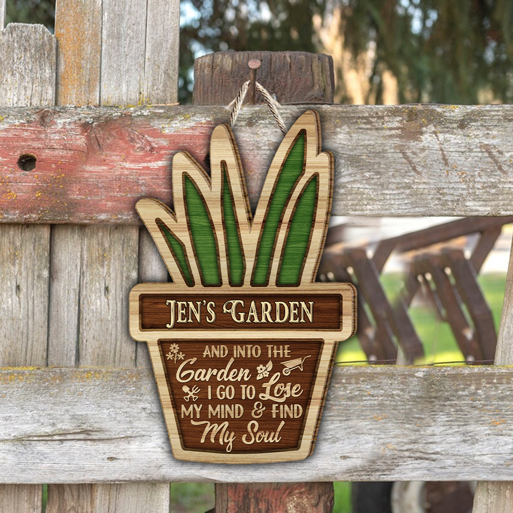 Ab in den Garten! - Personalisiertes Gartenschild aus Holz