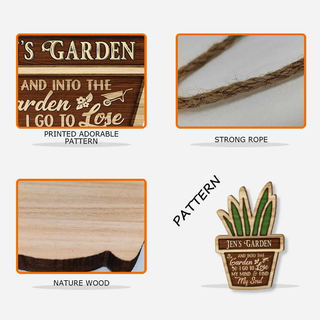 Ab in den Garten! - Personalisiertes Gartenschild aus Holz