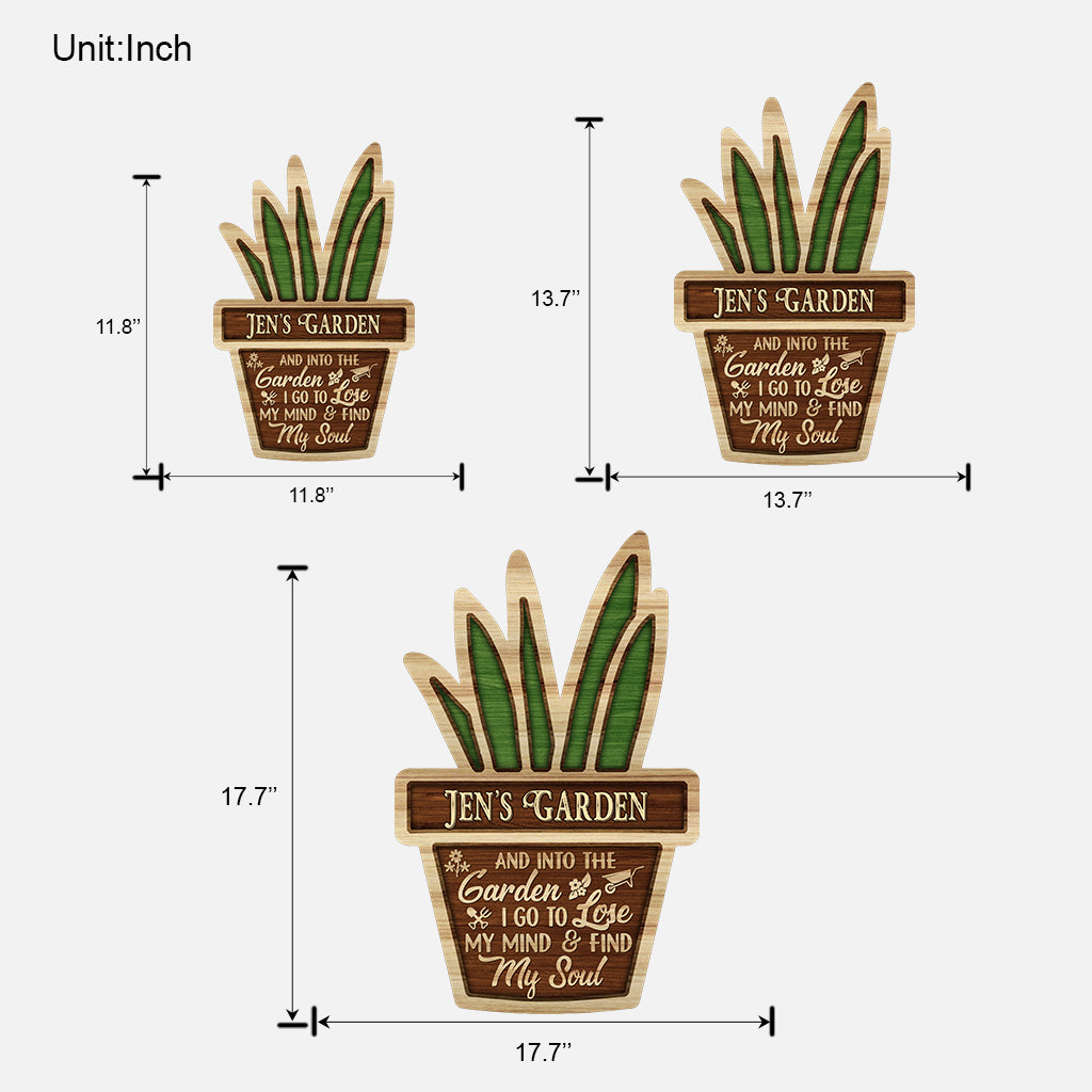 Ab in den Garten! - Personalisiertes Gartenschild aus Holz