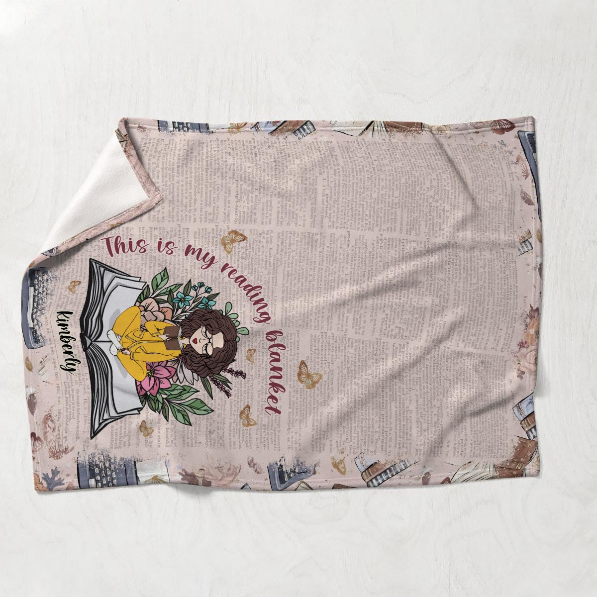 Das ist meine Lesedecke – personalisierte Buchdecke
