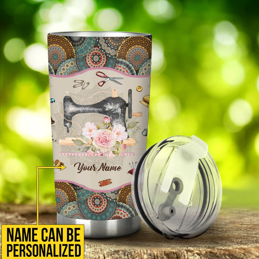 In meiner Traumwelt: Stoffquilten und Nähen – personalisierter Becher