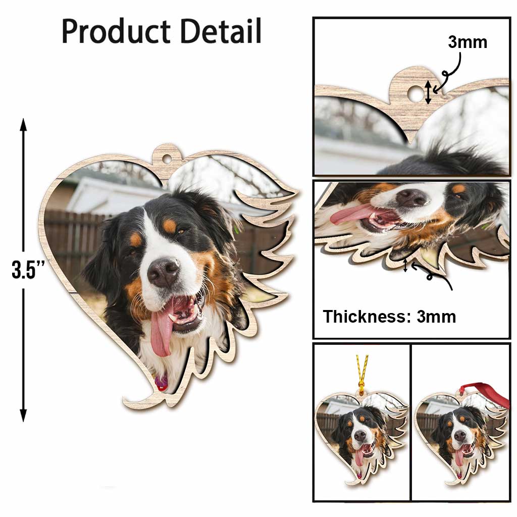 Deine Pfoten waren bereit, aber unsere Herzen nicht – personalisierter Weihnachtsschmuck in Hundeform (beidseitig bedruckt)