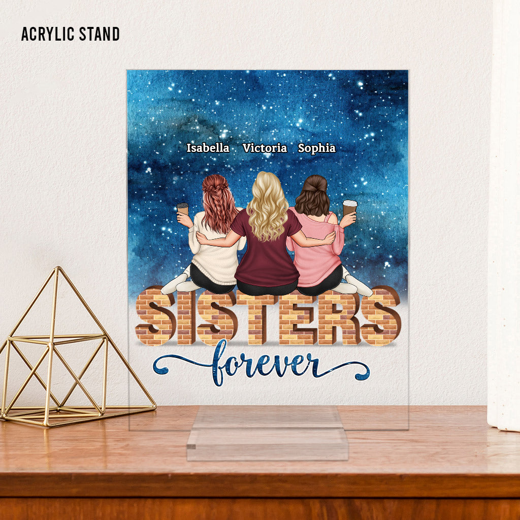 Für immer beste Freundin - Personalisierte transparente Acrylplakette für beste Freundin