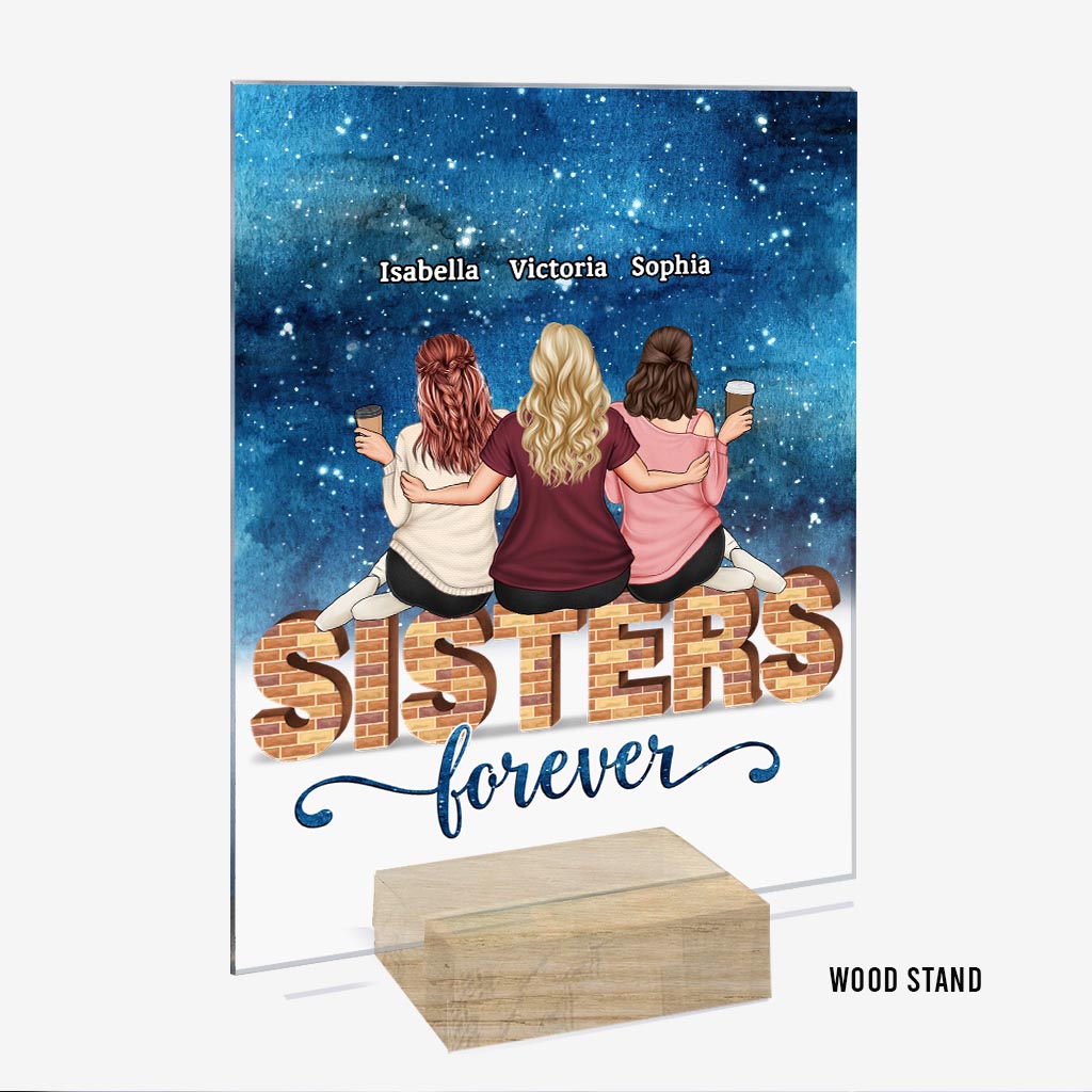 Für immer beste Freundin - Personalisierte transparente Acrylplakette für beste Freundin