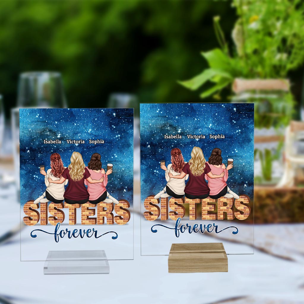 Für immer beste Freundin - Personalisierte transparente Acrylplakette für beste Freundin