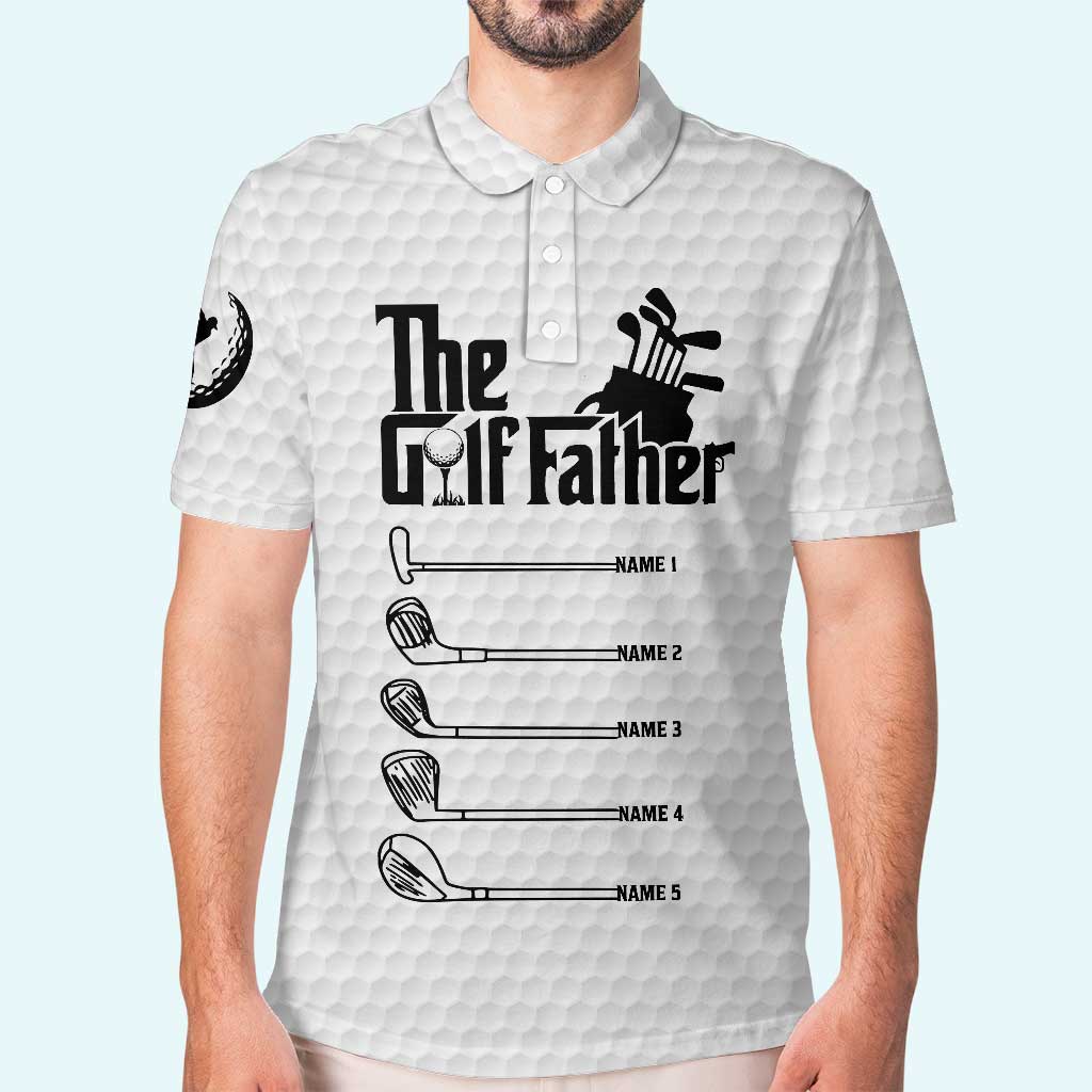 Das Golf-Vater-Großvater-Poloshirt – personalisiertes Vatertags-Shirt