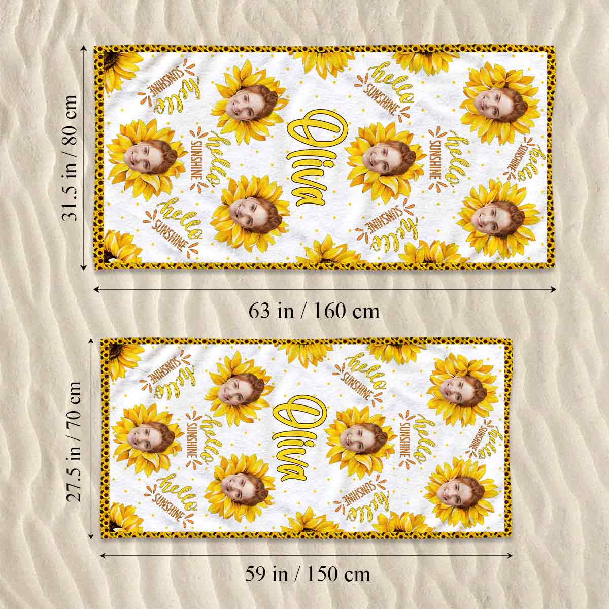 Hallo Sonnenschein – Personalisiertes Strandtuch für Meeresliebhaber