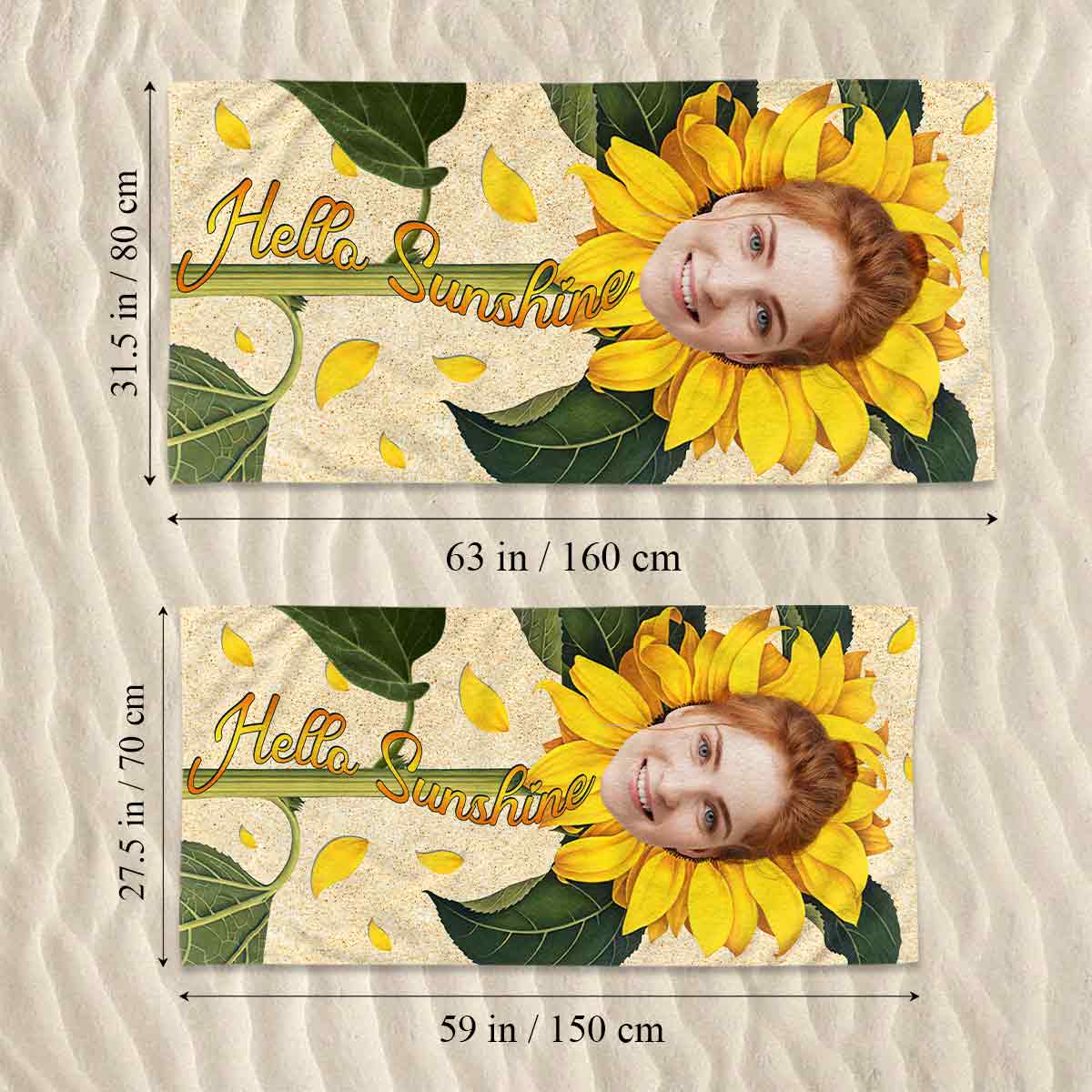 Hallo Sonnenschein – Personalisiertes Strandtuch für Meeresliebhaber