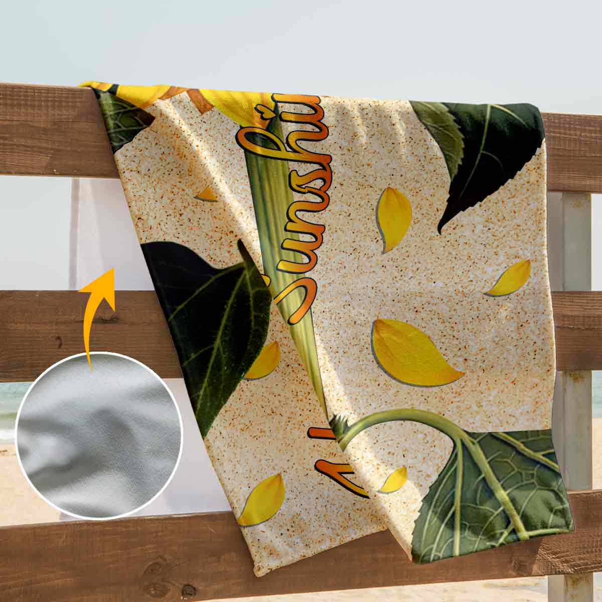Hallo Sonnenschein – Personalisiertes Strandtuch für Meeresliebhaber