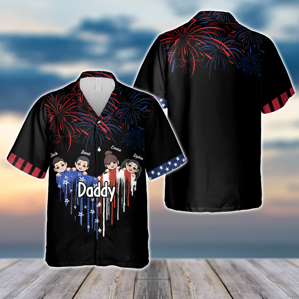 Best Grandma Ever - Personalized Father Hawaiian Shirt